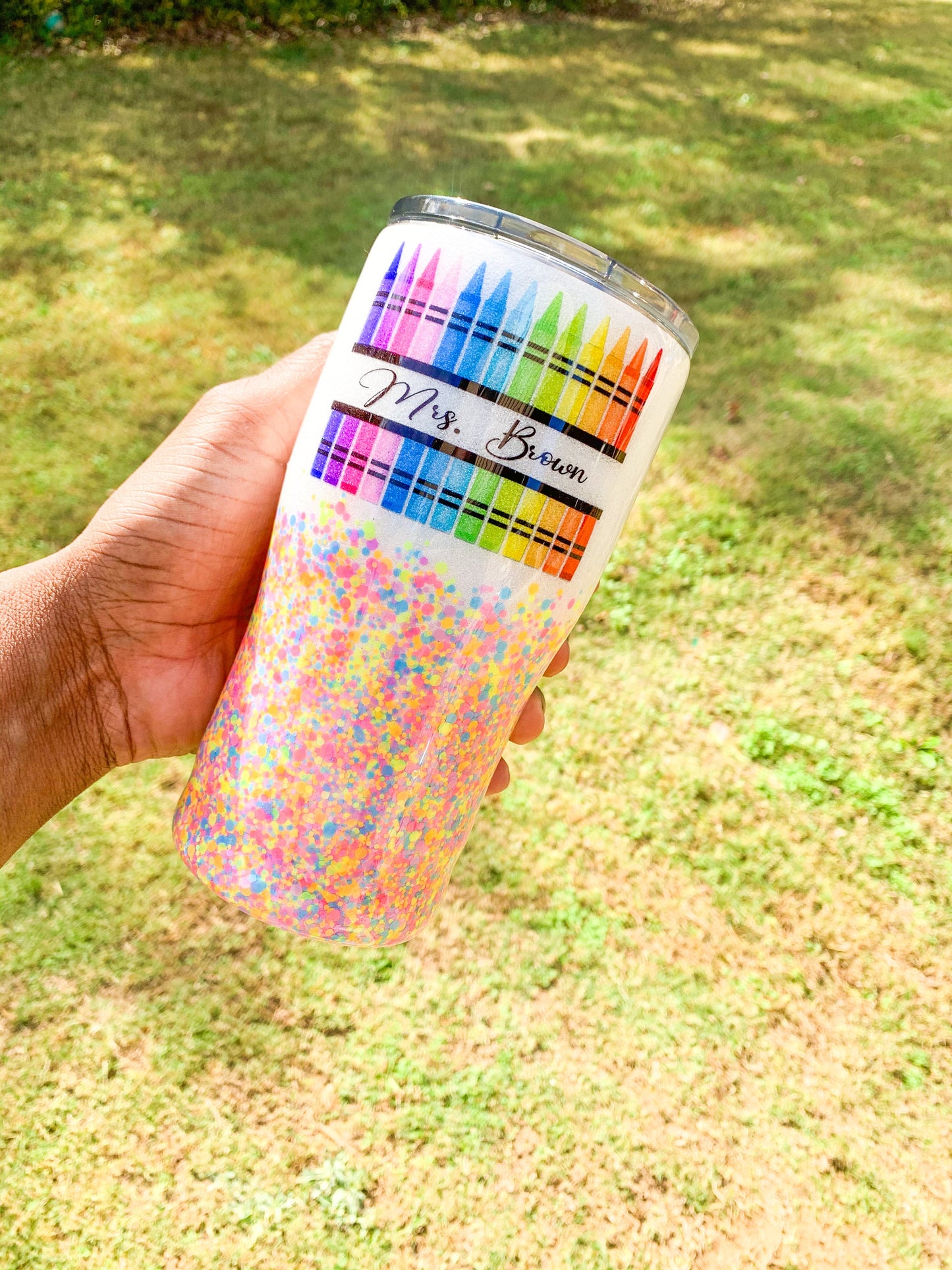 Confetti Teacher Tumbler