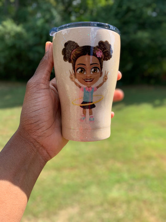 Kids Tumbler - 12 oz Curvy Modern